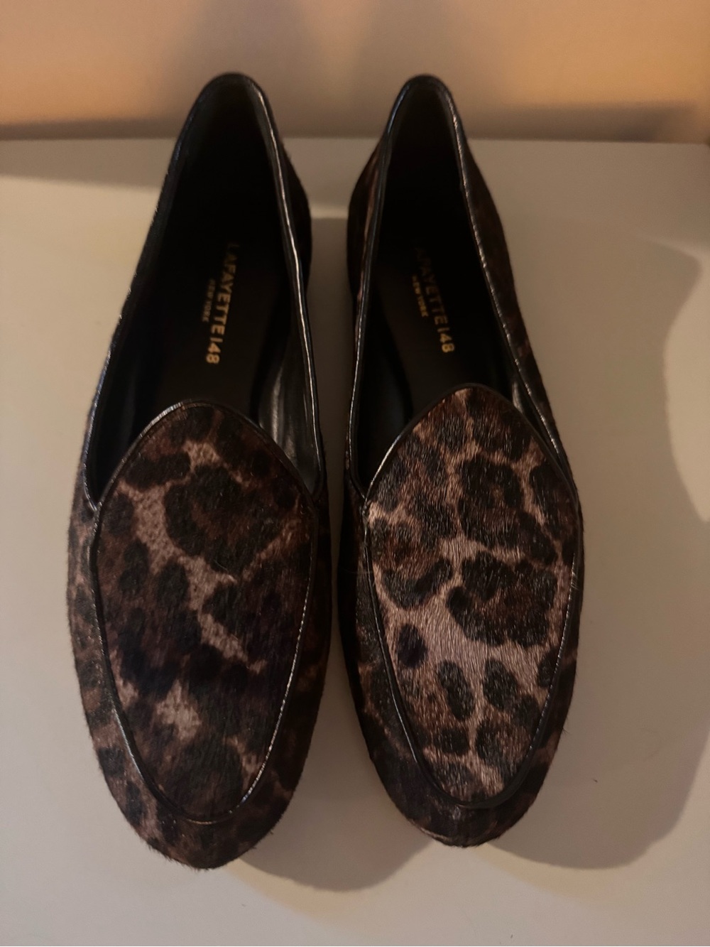 Lafayette 148 New York Leopard Print Loafers - Brown